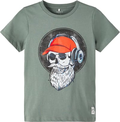 Name it t-shirt jongens - groen - NKMbruno - maat 116