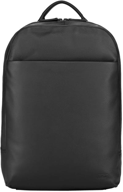 JOST Leren laptop rugzak rugzak met laptopvak Tromsoe Backpack Black zwart