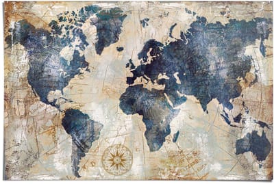 Poster Wereldkaart - 61 x 91,5 - Papier - REINDERS