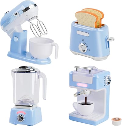 Keukenaccessoires voor kinderen met koffiezetapparaat, mixer en blender – Rollenspel speelgoed met realistische lichten en geluiden voor jongens en meisjes van 2 tot 4 jaar