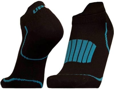 UphillSport - 2-Pack - Lage Hardloopsokken - Quickdry Lycra Grip - Heren / Dames - zwart / blauw - 35-38 - 8398