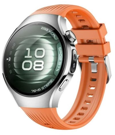 By Qubix - Siliconen bandje 'True Fit' - Oranje - geschikt voor Huawei Watch 5 - 42mm