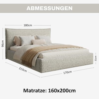 Gestoffeerd Bed 200x200 cm Zwart Fluweel met Hoofdeinde, Opbergruimte en Lattenbodem – Luxe Modern Design voor Slaapkamer – Pauwhome