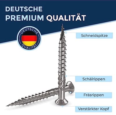 Roestvrijstalen Terrasschroeven 5x50 mm - Duurzame Houtschroeven met TORX Aandrijving - Perfect voor Buiten