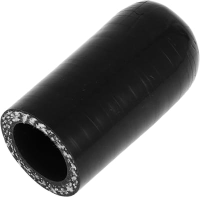 Dailygoods- Siliconen Slang 50 mm - Zwarte Eindkap - Versterkingsdop - Bypass-buis - Meerlaags Weefsel - Temperatuurbestendig tot 300℃ - Slangafsluiter
