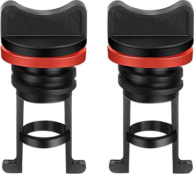 Kajak Afvoerplug Kit - Boot Afvoerstop - Waterdicht Maken - Duurzaam Nylon Materiaal - 2 Stuks - Zwart