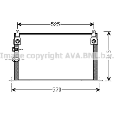 Condensator, airconditioning AVA COOLING TOA5585
