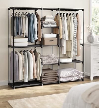 Vrijstaande Kledingkast – 182×43×182 cm – Met Kledingroedes & Planken – Hoge Opbergcapaciteit