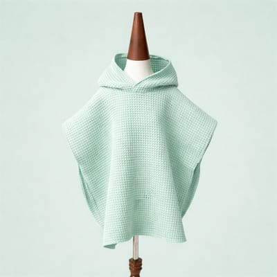 Badponcho Kinderen 100% Katoen – Zachte Kinderponcho met Capuchon & Drukknopen – Beige 2-6 Jaar