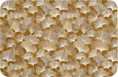 Badmat 60x40 cm - Antislip - Ginkgo - Bladeren - Goud - Badmatten voor badkamer - Badkamermat - Douchemat - Badkamer mat