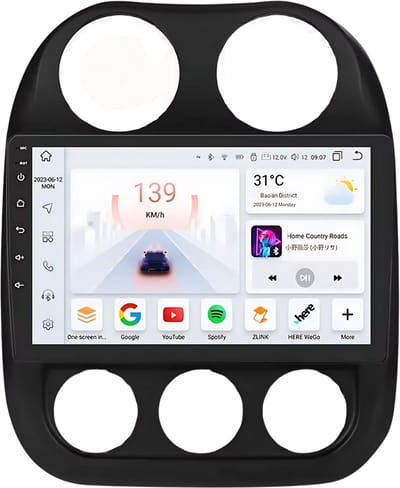 Autoradio met bluetooth - Carplay - Voor Jeep Compass & Patriot (2011-2017) - Geschikt voor Apple en Android - Stereo - Navigatie - Navigatiesysteem auto - 4GB 32GB