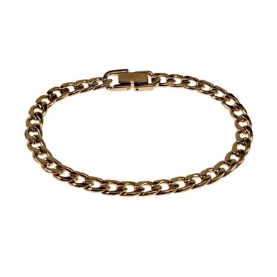 19cm x 6,5mm Cubaanse Armband Unisex - Verguld RVS - Schakelarmband Dames - Heren