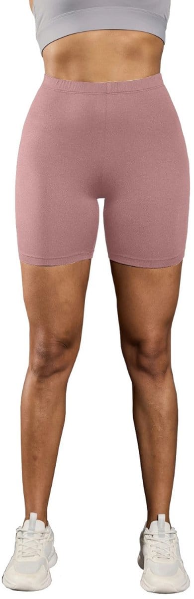 Livano Biker Short Dames - Korte Legging - Lange Onderbroek - Bikershort - Met Pijpjes - Roze - Maat XS