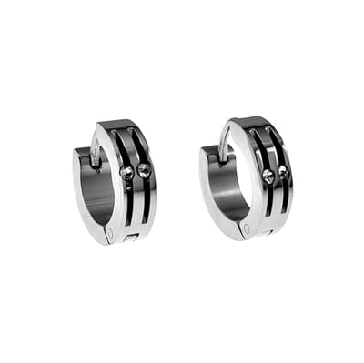 ∅13mm x 4mm Oorbellen Unisex - Gepolijst RVS - Oorringen Dames en Heren