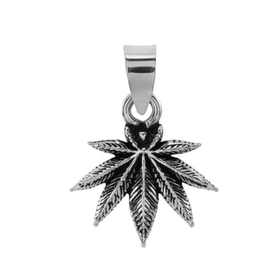 WeLoveSilver - zilveren hanger - hennepblad - 925 Sterling Zilver