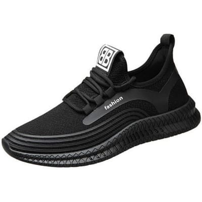 Nieuwe Mode Casual Schoenen Herenschoenen Zachte Zool Outdoor Heren Ademende Schoenen Trendy Sneaker 44 black
