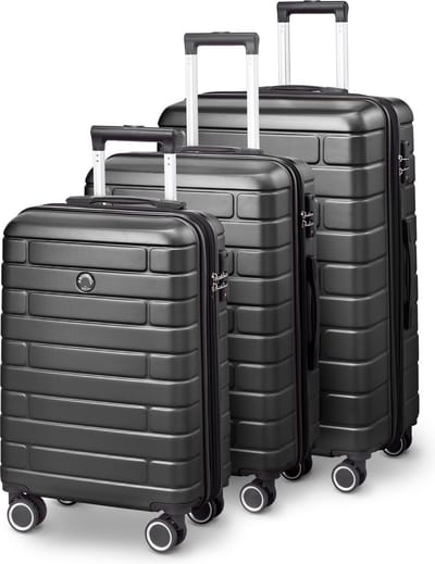 Arogado by Jump - Kofferset - 4 Wielen - TSA-Slot - Expandbale - Zwart