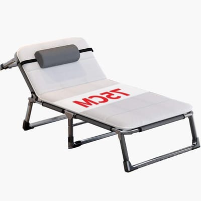 Opvouwbare Ligstoel - Relax Zonnebed Strandstoel - Ontspannen in de zon - 4 Ligposities - 190x75x30 cm - Grijs