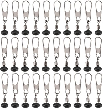 Dailygoods- Vissen Bead Spinner 30 Stuks - 30MM - 13KG - Geschikt voor Schuifvlotter/Aas Mand - Flexibele Viservaring - Vermindert Lijnverstrengeling - Vissersaccessoire