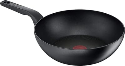Kookpan - Wokpan Koekenpan - Koken en Bakken - Titanium anti-aanbaklaag - 28 cm - Zwart