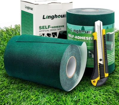 Kunstgras Lijmband - Naadband Gazon - Kunstgras Verlijmen - Niet-geweven Stof - 15 cm x 10 m - Groen