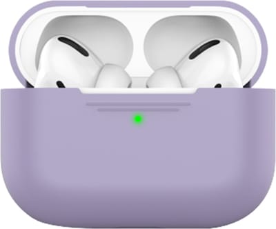 KeyBudz Elevate Hoesje AirPods Pro 2 – Strakke en Veilige Pasvorm – Premium Siliconen Constructie – Behoudt Draadloze Oplaadcompatibiliteit - Paars