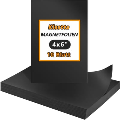 Dailygoods- Magneetfolie 10 stuks - Zelfklevend - 10 x 15 cm - Op maat te snijden - Fotomagnet - 0,5 mm dik - Magneten