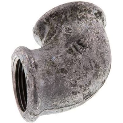 Rp 3/4'' Verzinkt Gietijzeren L-Fitting 90graden 25 Bar [5 Stuks]