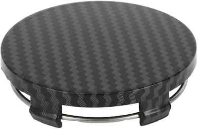 Dailygoods- Wielcentrum Duurzaam 60 mm - Hub Caps - Voertuig Accessoire - Zwart - Carbon Fiber Patroon - Bescherming tegen Stof en Vuil - Wielkap