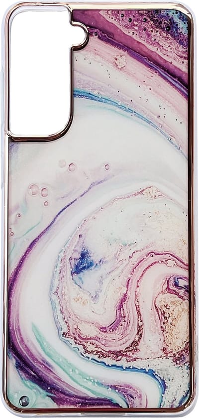 Casemania Hoesje Geschikt voor Samsung Galaxy S23 Twist - Siliconen Marmer Back Cover