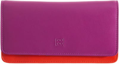 DuDu Canarie Portemonnee RFID-bescherming Leder 17.5 cm - Dames - Horizontaal - fuchsia