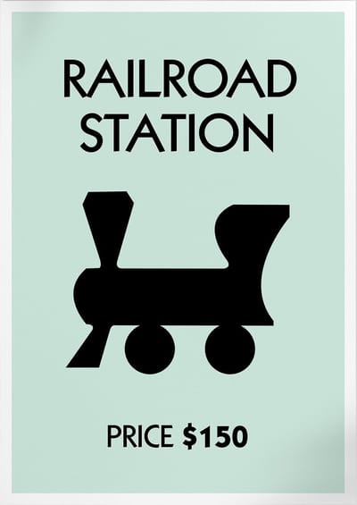 Railroad Station (Monopoly) | Poster | A3: 30 x 40 cm