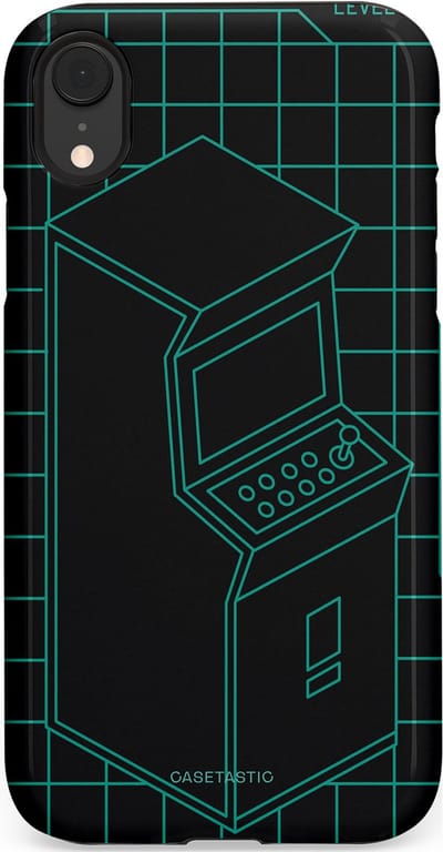 Casetastic Hoesje Geschikt voor Apple iPhone Xr - Stijlvolle Beschermende Duo-layer Case - Retro joystick