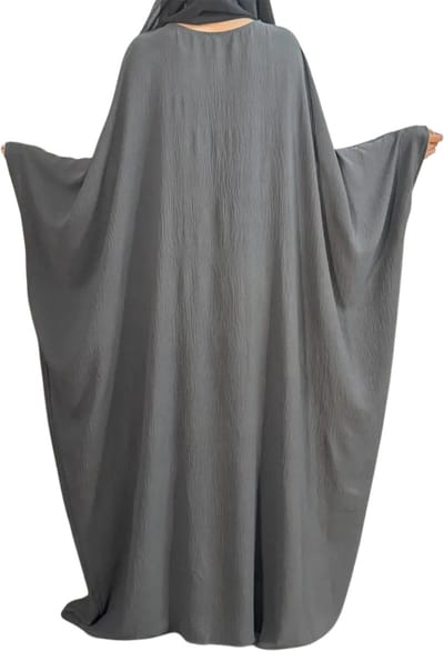 Bovista Islamitische Kleding - Djellaba Dames - Moslim Kleding - Arabisch Dames Kaftan - Alhamdulillah - Grijs