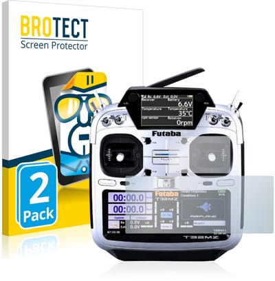 BROTECT - Screenprotector voor Robbe Futaba T32MZ - Folie Beschermfolie transparant 2 Stuks