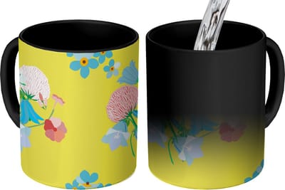 Magische Mok - Foto op Warmte Mokken - Koffiemok - Bloemen - Boeket - Lente - Patronen - Magic Mok - Beker - 350 ML - Theemok