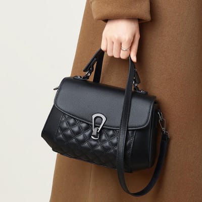 Nieuwe Echt Lederen en Elegante Moeder Tas Dames Tas Lichte Luxe High-end Crossbody Tas black