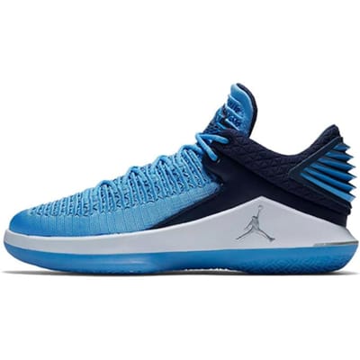 Jordan Air Jordan 32 Basse Chaussures de Basketball Enfant Bleu Carolina Adolescents AA1257-401 35.5