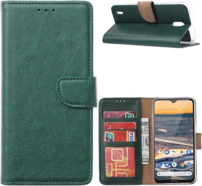 LuxeBass Hoesje geschikt voor Huawei P40 Lite 5G - Bookcase Groen - portemonnee hoesje - telefoonhoes - gsm hoes - telefoonhoesjes