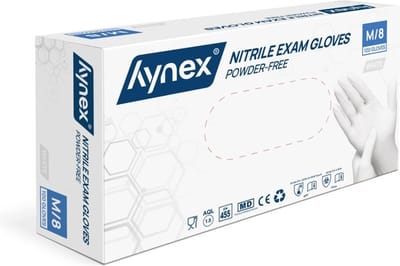 Hynex Nitril Wegwerphandschoenen – Maat M – Wit – 100 Stuks – 3,5 Gram – Poedervrij & Latexvrij – Voor Zorg, Horeca & Schoonmaak