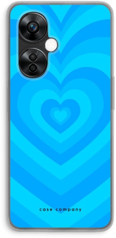 Case Company® - Hoesje geschikt voor OnePlus Nord CE 3 Lite hoesje - Hart Blauw - Soft Cover Telefoonhoesje - Bescherming aan alle Kanten en Schermrand