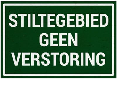 Stiltegebied geen verstoring bord | Sign Again materiaal | 18 x 12 cm
