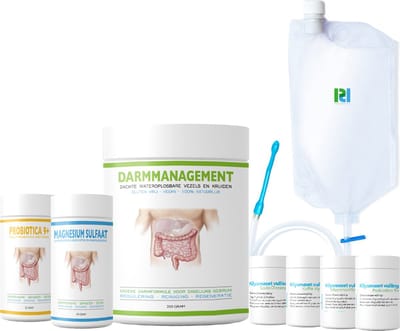 Power Detox Kuurpakket – Compleet 7 Dagen Kuurpakket met spoelingen, inclusief Klysma Set, Klysma Vullingen en alles wat je nodig hebt om een goede detox kuur te doen. Handleiding en Stap-voor-Stap Gebruik – Natuurlijke Detox & Darmmanagement