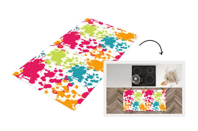 Keukenloper - Loper keuken - Patronen - Verf - Regenboog - 120x60 cm - Keukenloper vinyl
