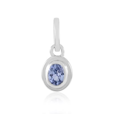 Cavill - Zilveren Hanger met Blauwe Ceylon Saffier 0.19 ct - Geplatineerd 925 Sterling Zilver - Ovale Saffier - Luxe Sapphire Sieraden Dames