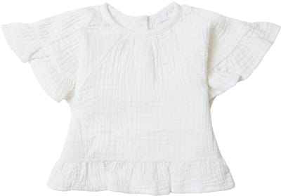 Noppies Girls Top Clawson short sleeve Meisjes T-shirt - Whisper White - Maat 56