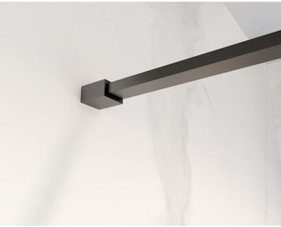 FugaFlow Eccelente Vetro inloopdouche badkamer verlengde stabilisatiestang 200cm los incl.bevestigingsmaterialen - gunmetal