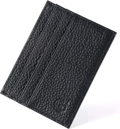 Dunne Minimalistische Creditcardhouder met RFID Bescherming, 6 Kaartslots en 1 Pocket voor Dames en Heren, Ideaal voor Voorzakgebruik