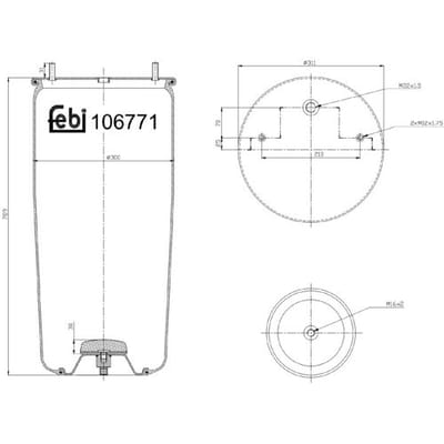 Veerbalgen, luchtvering FEBI BILSTEIN 106771