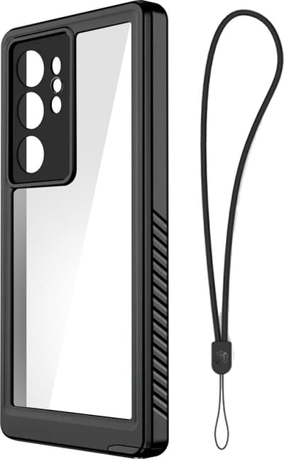 Redpepper, Hoesje Geschikt voor Samsung S23 Ultra Volledige Bescherming Waterdicht IP68, Transparant